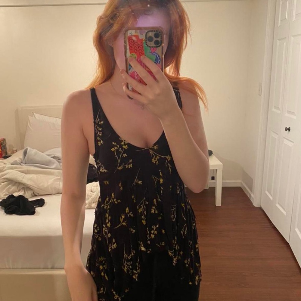 Black floral top